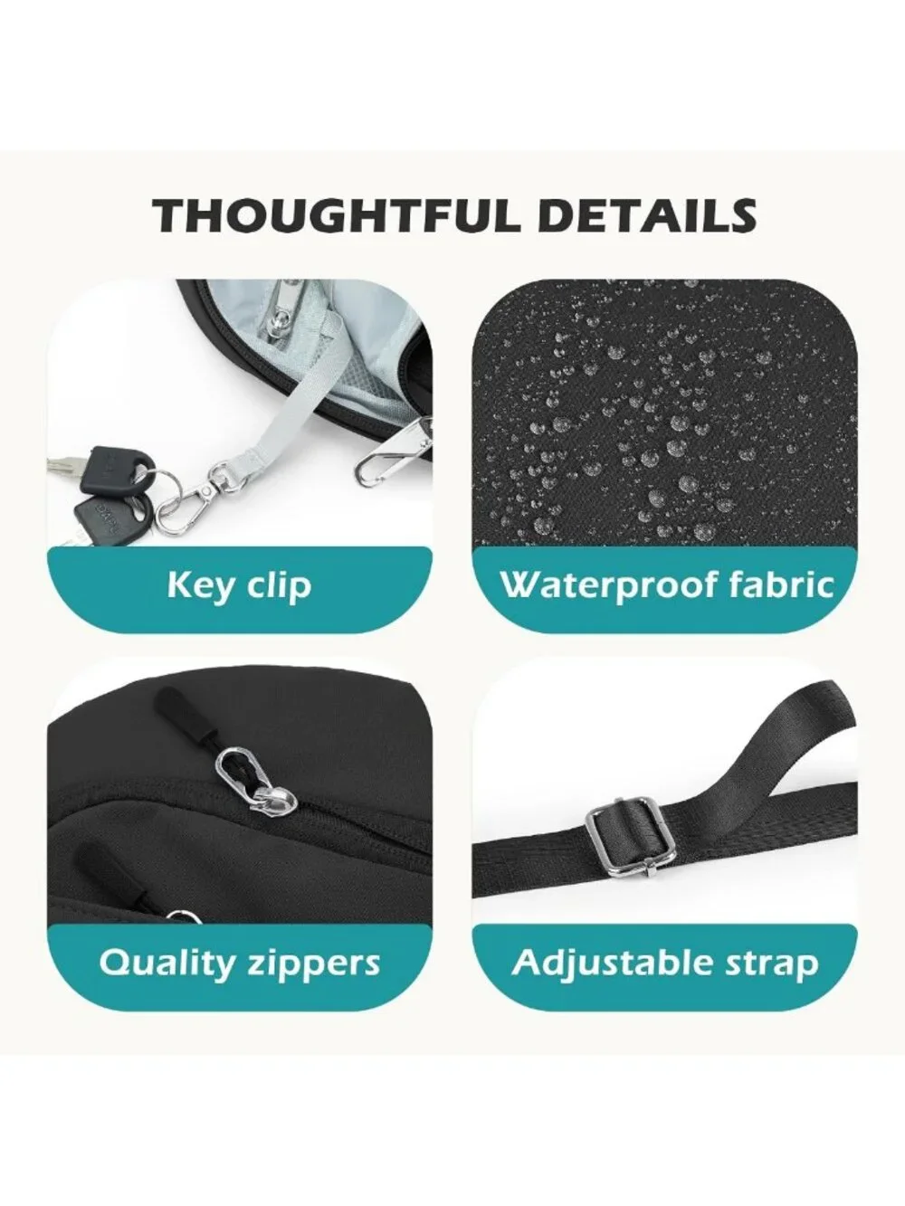 Anti-Theft Sling Crossbody Bag for Travel - RFID Blocking Small Purse Wallet